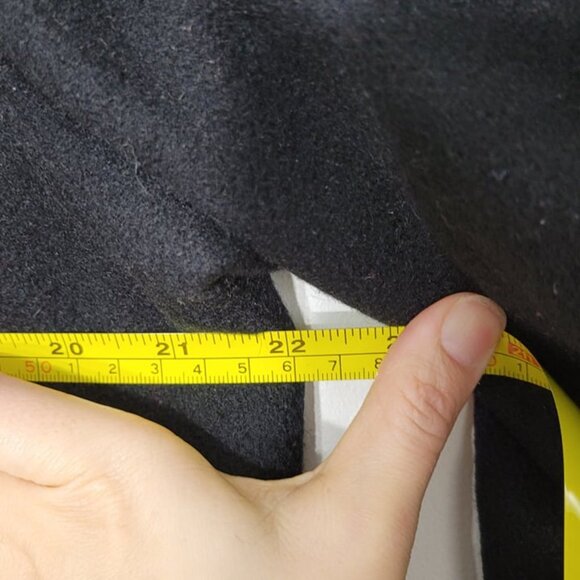 Gallery Vintage Black Button-Down Retro Wool Blend Leopard Print Collar Jacket - Picture 10 of 11